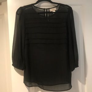 loft black blouse